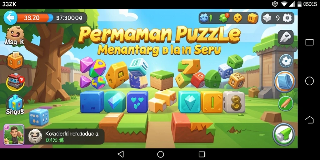 Screenshot gameplay 33ZK menunjukkan tantangan puzzle yang menakjubkan.