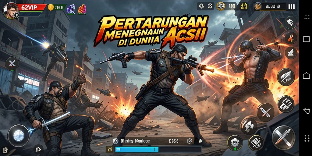 Tangkapan layar gameplay 62VIP yang menampilkan aksi mendebarkan.