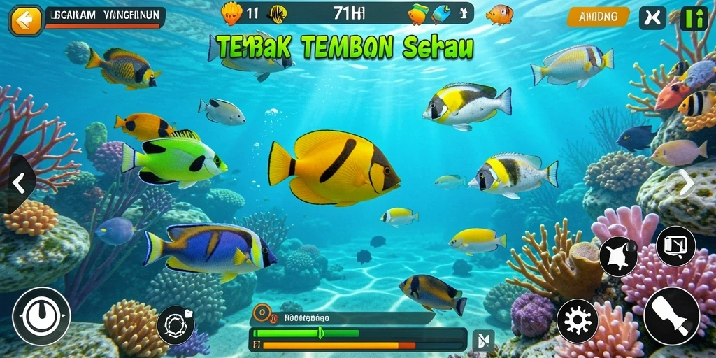 Tangkapan layar gameplay Tembak Ikan yang seru.