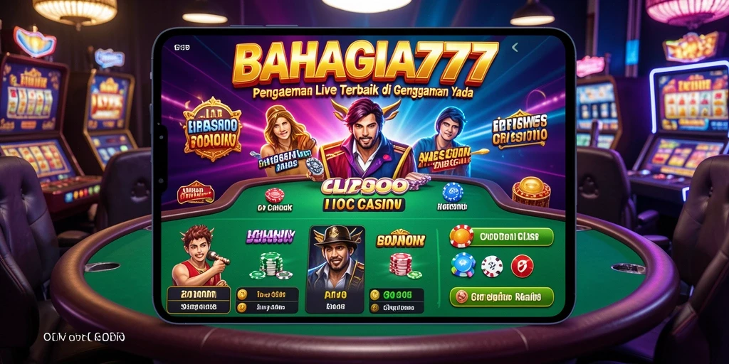 Visual gameplay Live Casino yang mendebarkan di BAHAGIA777.