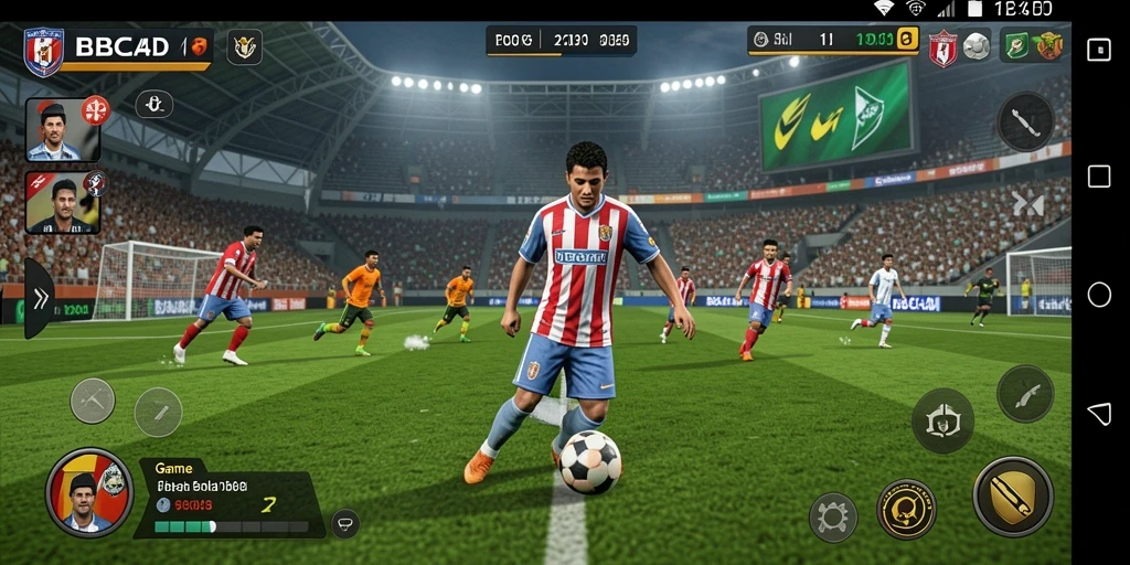 Tampilan gameplay <strong>BBCA4D</strong> yang mendebarkan saat mencetak gol.