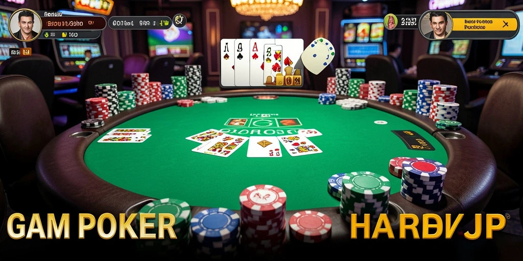 Tampilan gameplay poker yang menarik di HARAPJP.