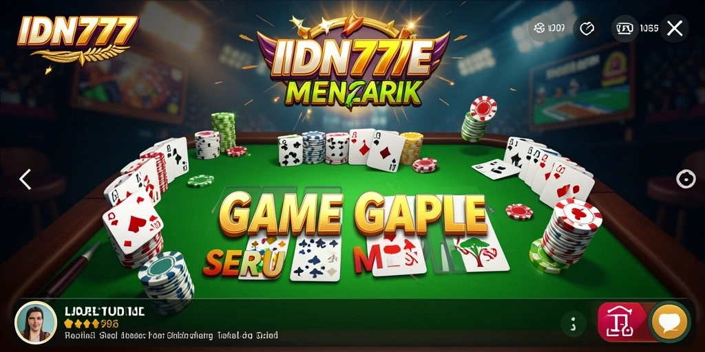 Screenshot IDN777 menampilkan gameplay Gaple yang seru.