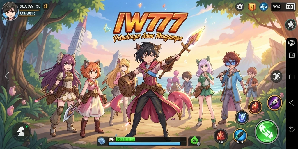 Menampilkan gameplay seru dari IW777 dengan karakter anime ikonik.