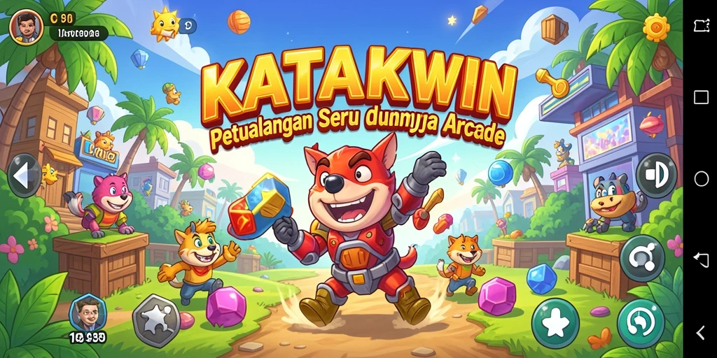 Tampilan gameplay KATAKWIN yang penuh aksi dan tantangan.