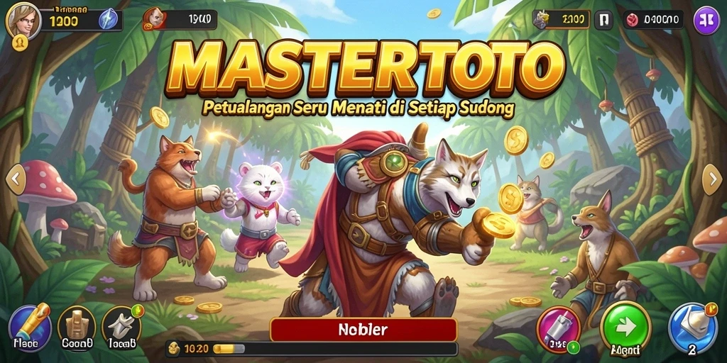 Screenshot gameplay MASTERTOTO yang menampilkan aksi petualangan seru.