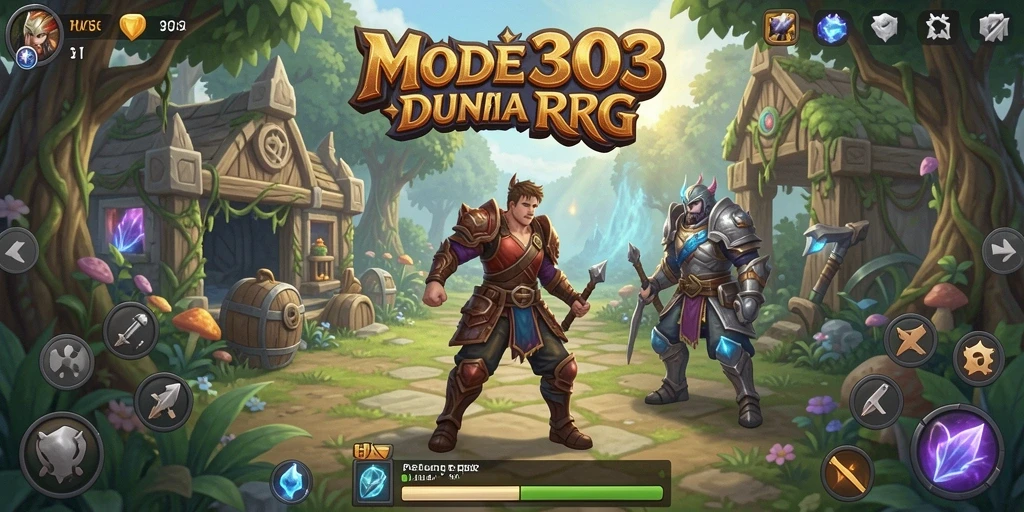Tampilan gameplay menakjubkan dari <strong>MODE303</strong> yang menawarkan petualangan RPG seru.