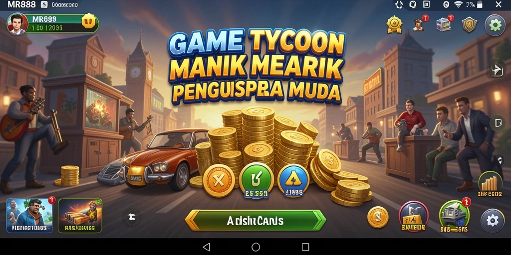 Screenshot utama MR888 menampilkan gameplay Tycoon yang seru dan menarik.