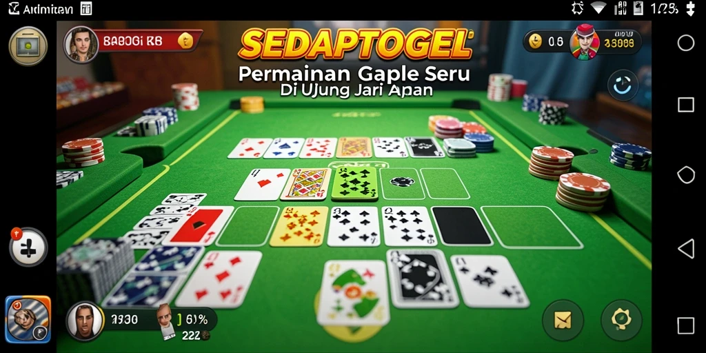 Screenshot gameplay SEDAPTOGEL menampilkan keseruan bermain Gaple.