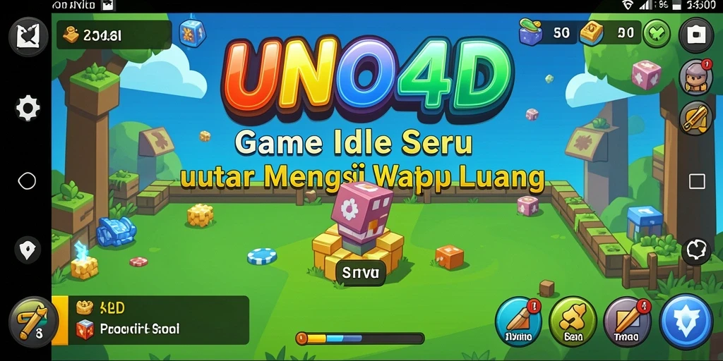 Screenshot gameplay UNO4D yang menarik dengan elemen Idle.