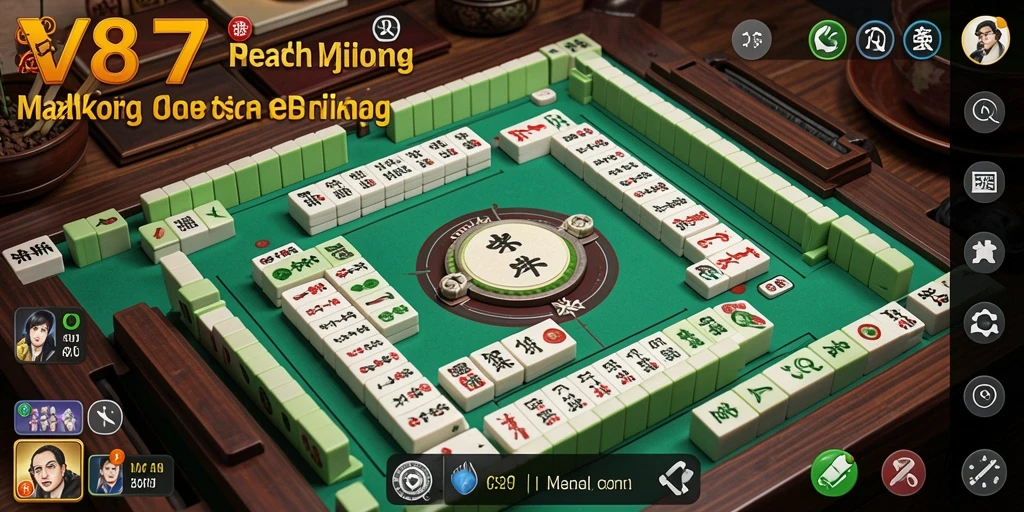 Gameplay menarik V87 dengan desain Mahjong yang memukau.